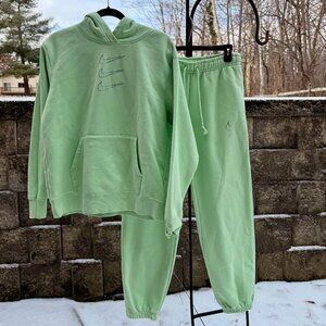 Nike Mint Green Rhinestone Sweatsuit Set